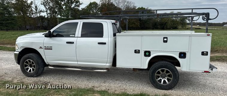 image for item EN0559 2015 RAM 2500 Crew Cab utility bed pickup truck
