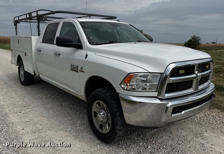 image for item EN0560 2017 RAM 2500 Crew Cab utility bed pickup truck