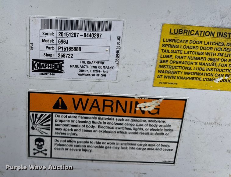 image for item EN0563 2016 RAM 2500 Crew Cab utility bed pickup truck