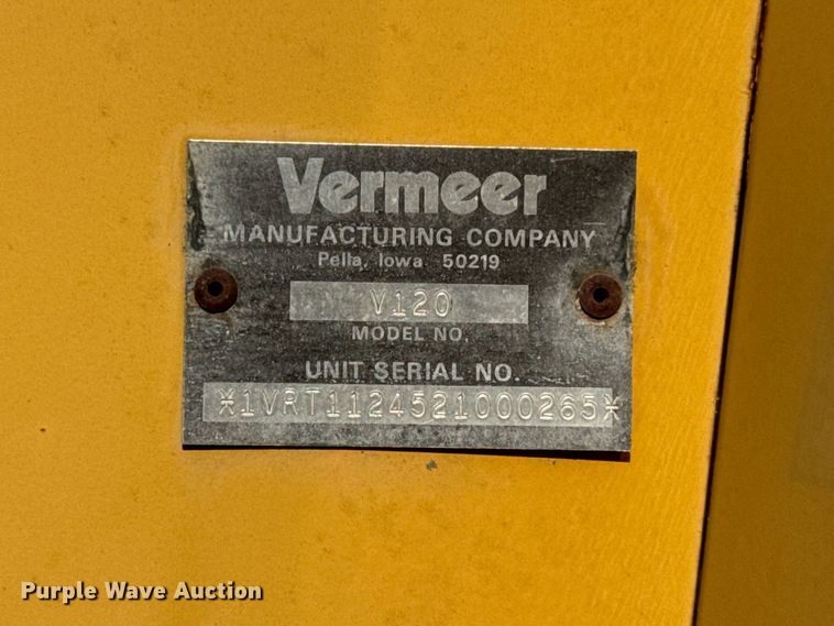 image for item EN0565 2002 Vermeer V120 vibratory cable plow