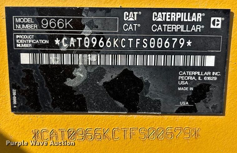 image for item EN5597 2012 Caterpillar 966K wheel loader
