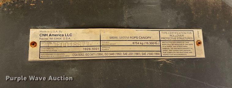 image for item EN5598 2007 Case 580 Super M Series 2 backhoe