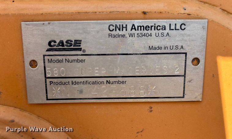 image for item EN5598 2007 Case 580 Super M Series 2 backhoe