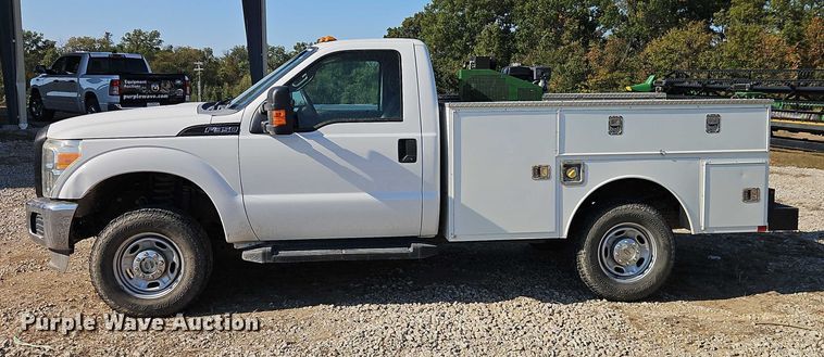 image for item EO4716 2012 Ford F350 Super Duty XL utility bed pickup truck