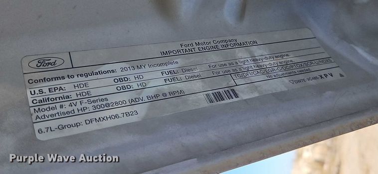 image for item EO4731 2013 Ford F450 Super Duty XLT truck cab and chassis