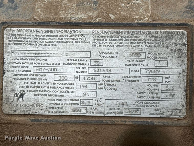 image for item EP0657 1997 Mack RD690S ready mix truck