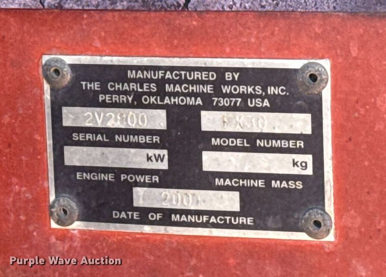 image for item EP0735 2001 Ditch Witch FX30 vacuum excavator