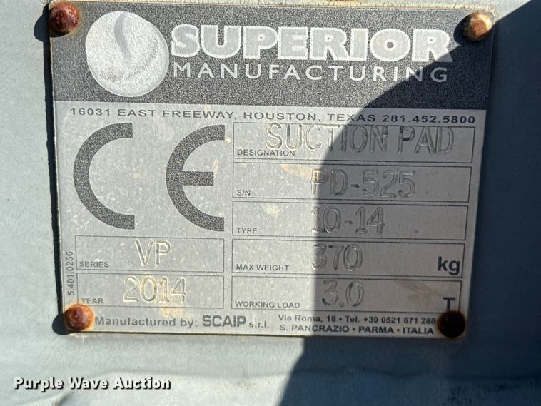 image for item EP0736 Superior SVL-90 vacuum lift