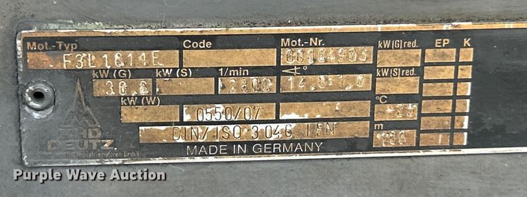 image for item ET3136 1994 Ingersoll-Rand P100DWD air compressor