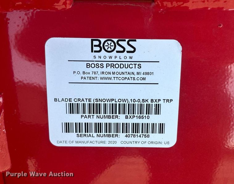 image for item ET3230 Boss Smart Shield skid steer snow pusher