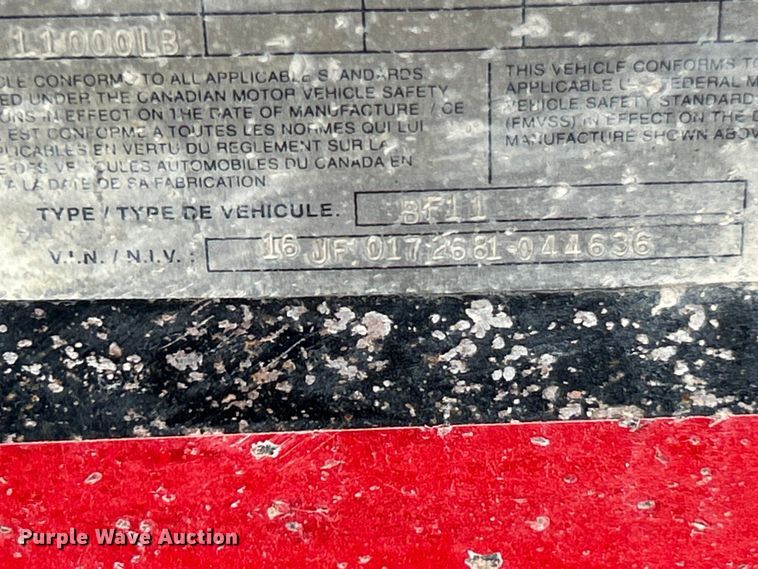 image for item ET3336 2008 Belshe BF11 equipment trailer