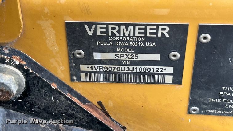 image for item ET3337 2017 Vermeer SPX25 vibratory cable plow