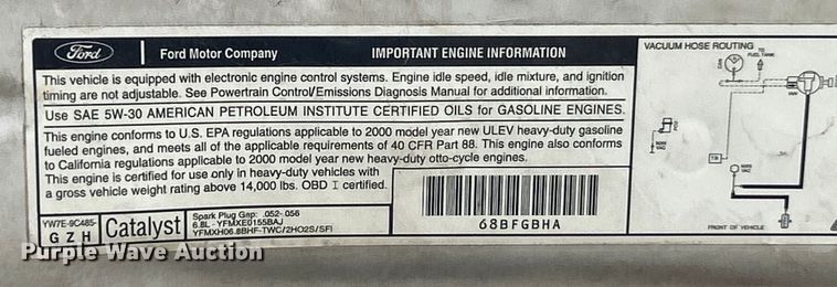 image for item ET3339 2000 Ford F450 Super Duty flatbed truck