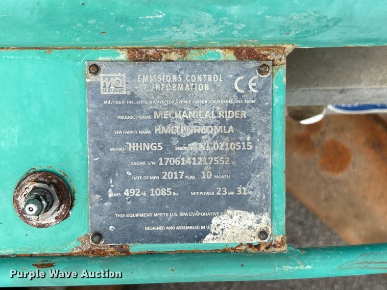 image for item ET3342 2017 Multiquip Whiteman HHNG5 power trowel