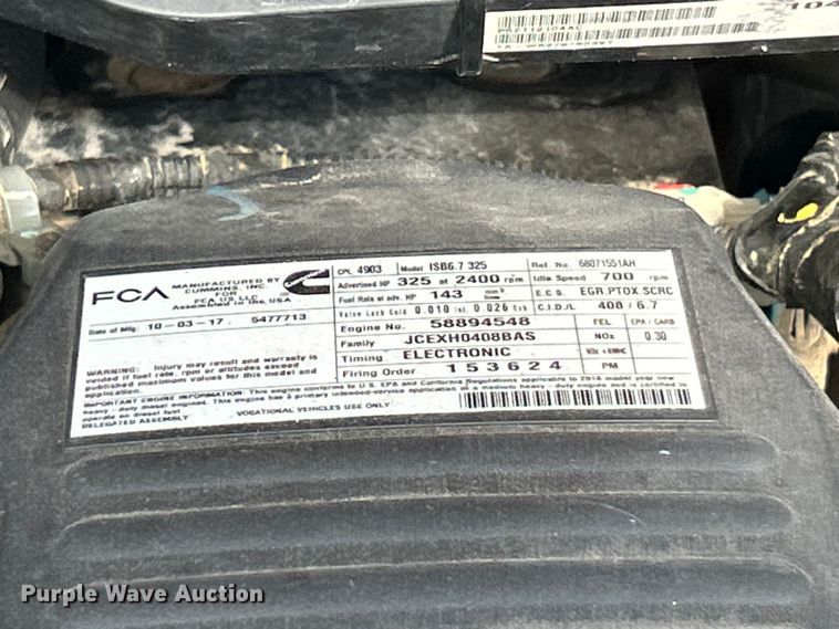 image for item ET3376 2018 RAM 5500HD bucket truck