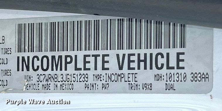 image for item ET3376 2018 RAM 5500HD bucket truck