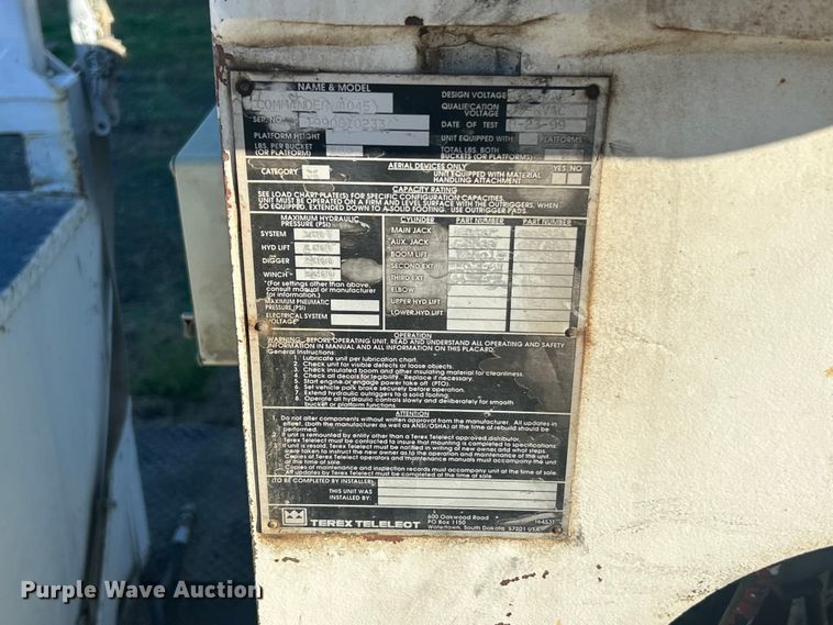 image for item ET3493 Eusco 156A2 digger derrick truck bed