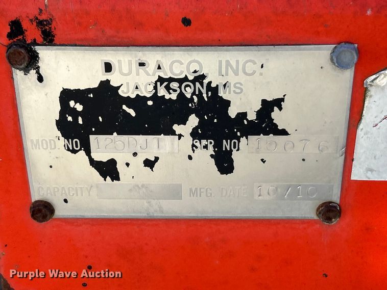 image for item ET3495 2010 Duraco Patch 125DJT pothole patcher