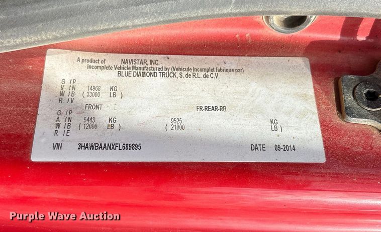 image for item ET7167 2015 International 7300 digger derrick truck