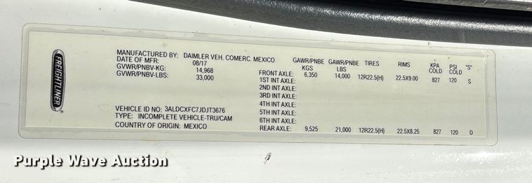 image for item ET7169 2018 Freightliner Business Class M2 digger derrick truck