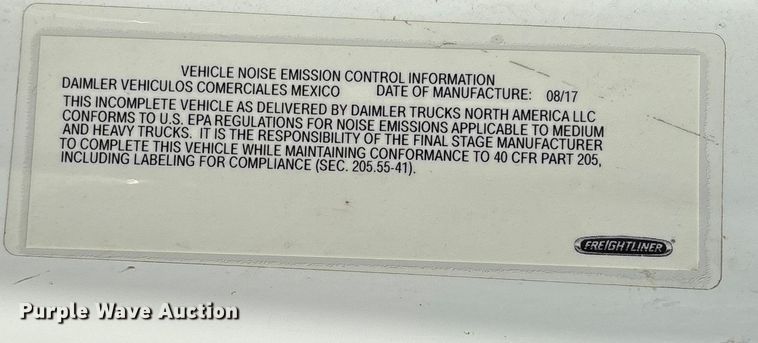 image for item ET7169 2018 Freightliner Business Class M2 digger derrick truck