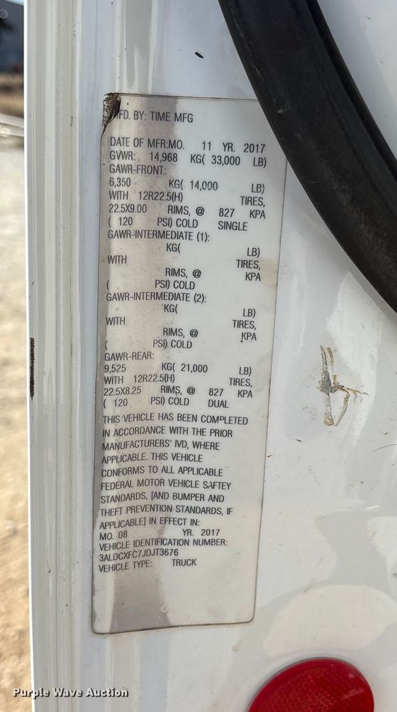 image for item ET7169 2018 Freightliner Business Class M2 digger derrick truck