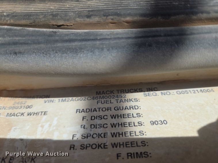 image for item EU3778 2006 Mack CV ready mix truck