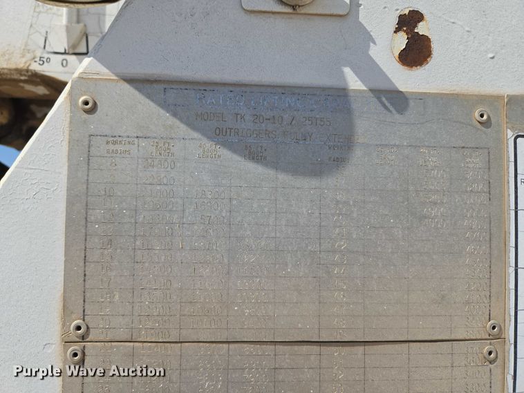 image for item EU3780 1985 Ford LNT9000 crane truck