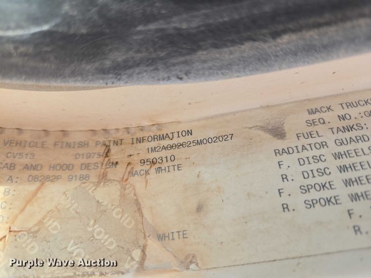 image for item EU3782 2005 Mack CV513 ready mix truck