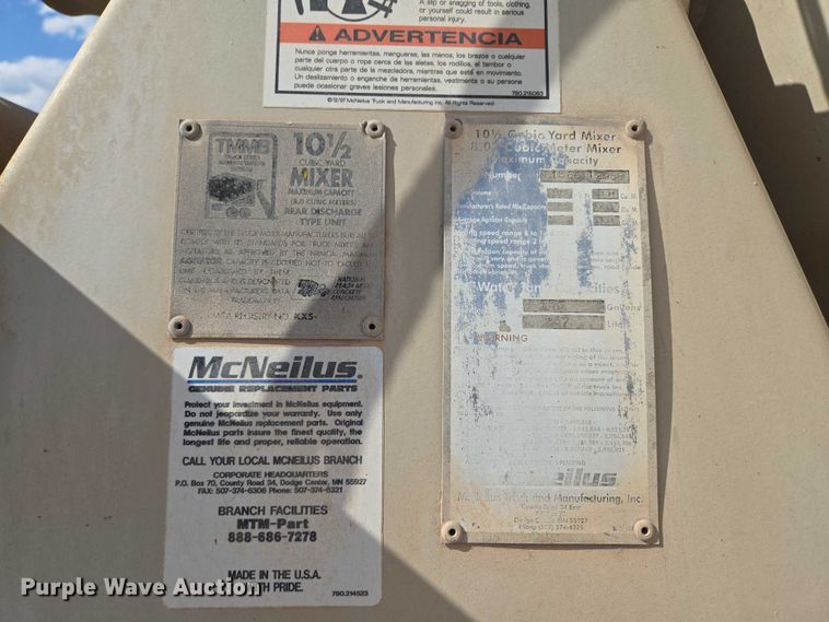 image for item EU3786 1999 Mack RD690S ready mix truck