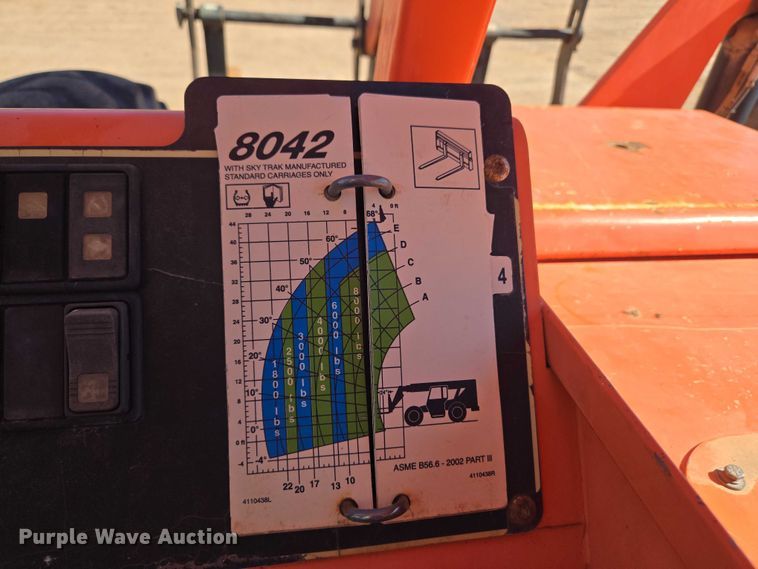 image for item EU3876 2009 Sky Trak 8042 telehandler