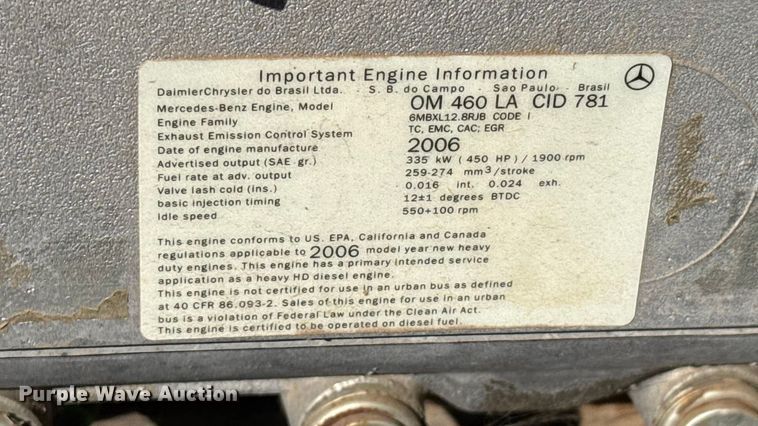 image for item EU5095 2007 Freightliner Columbia flatbed truck