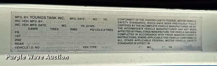 image for item EU5144 2002 Freightliner FLD fuel truck