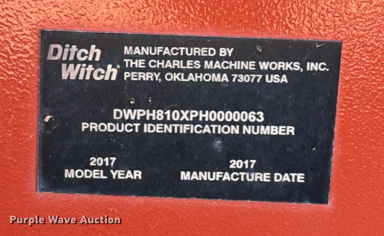 image for item EU5154 2017 Ditch Witch H810 trencher