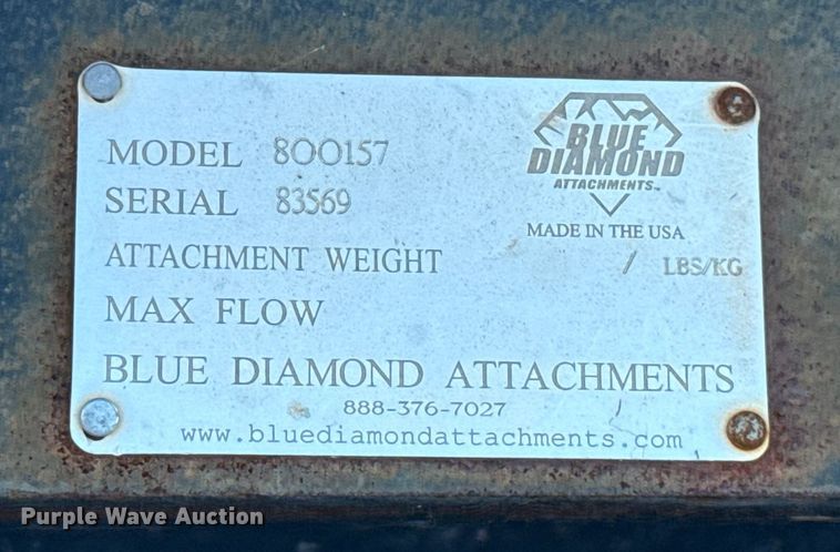 image for item EU5157 Blue Diamond 800157 excavator rotary mower