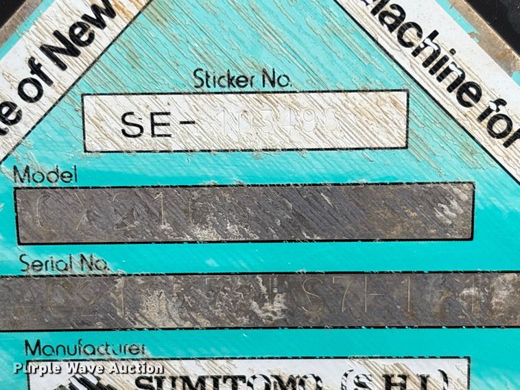 image for item EV3219 2017 Case CX210D excavator