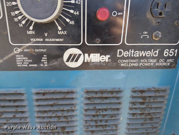 image for item EV5391 Miller deltaweld 651 welder/generator
