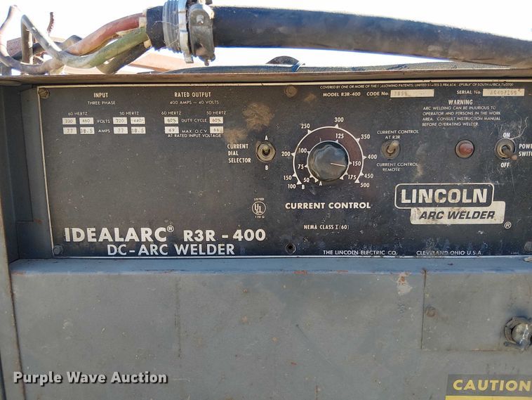 image for item EV5392 Lincoln Idealarc R3R-400 welder