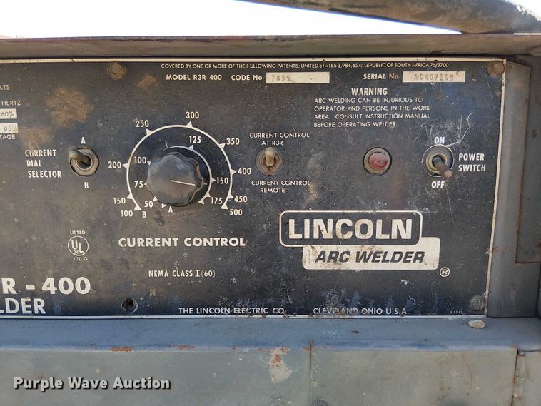 image for item EV5392 Lincoln Idealarc R3R-400 welder