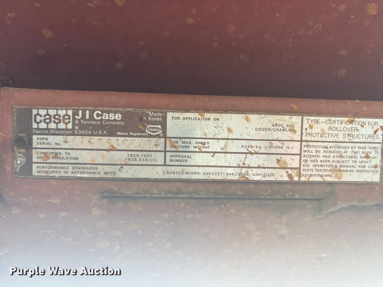 image for item FI0014 1991 Case 450C dozer