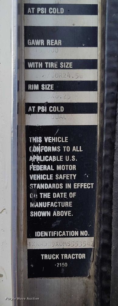 image for item IP9716 1991 Kenworth T600 dump truck