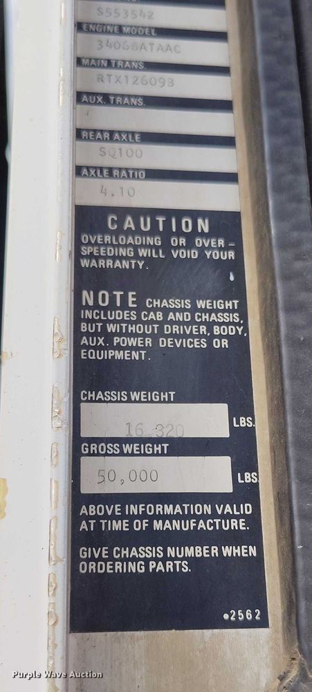 image for item IP9716 1991 Kenworth T600 dump truck