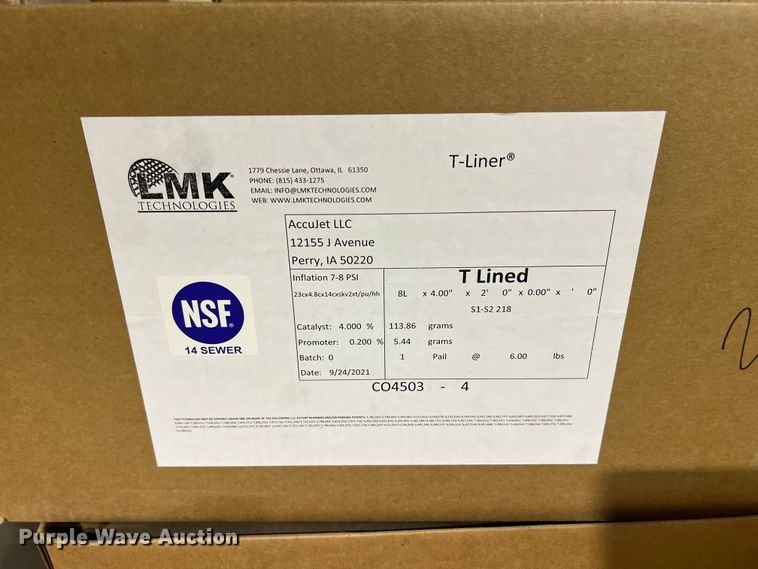 image for item NK9258 LMK Technologies T-Liner lateral CIPP connection liners