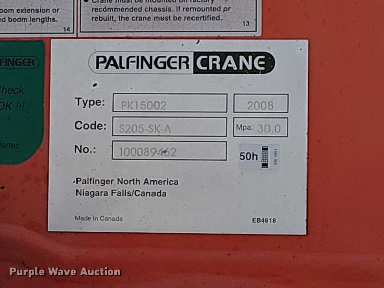 image for item NU9769 2008 International WorkStar 7500 Crew Cab crane truck