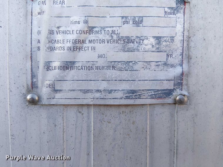 image for item NU9770 2011 Travis Body and Trailer, Inc. end dump trailer