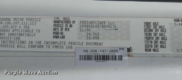 image for item NU9783 2007 Freightliner Business Class M2 Crew Cab crane truck