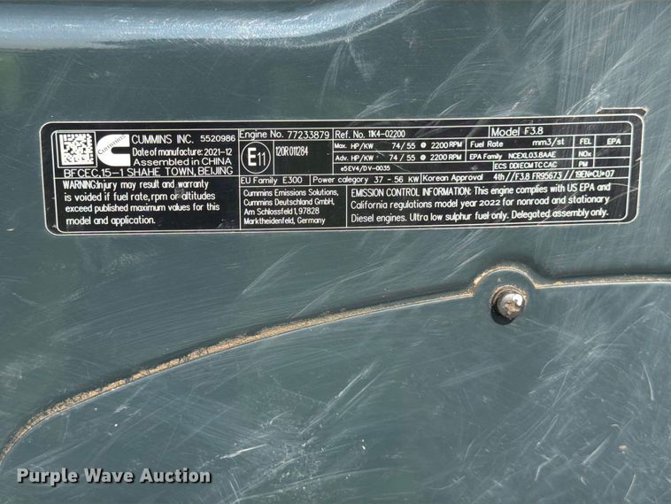 image for item YA0704 2022 Hyundai HX130A LCR excavator