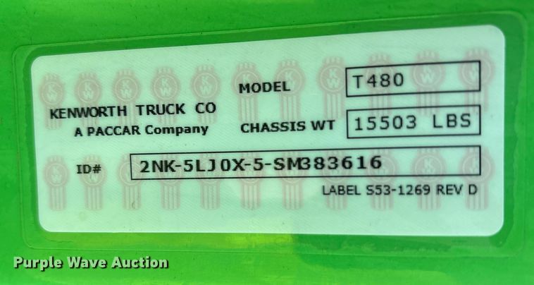 image for item YA1277 2025 Kenworth T480 dump truck