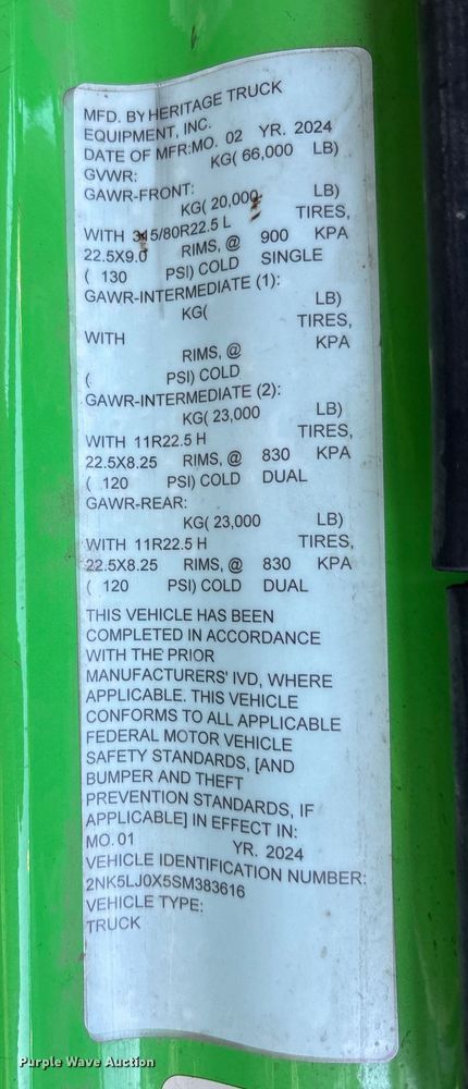 image for item YA1277 2025 Kenworth T480 dump truck