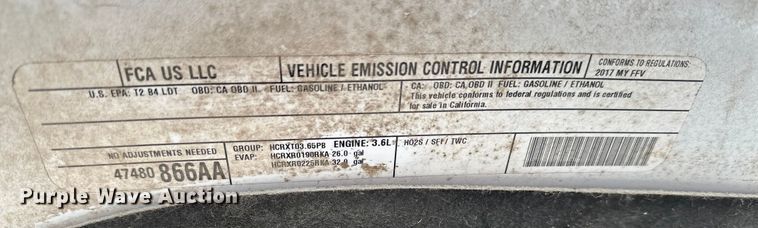 image for item DF8641 2017 RAM 1500 Quad Cab pickup truck